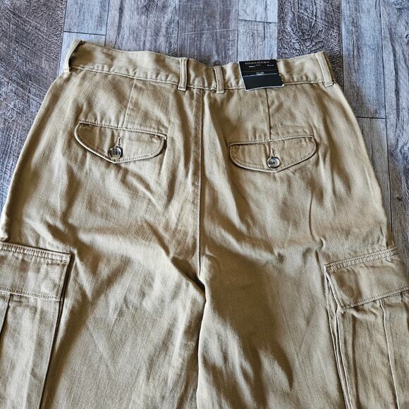 Banana Republic Lou Twill Cargo Pant Whiskey Women Size 29 / 8 High Waist Preppy - Picture 5 of 11